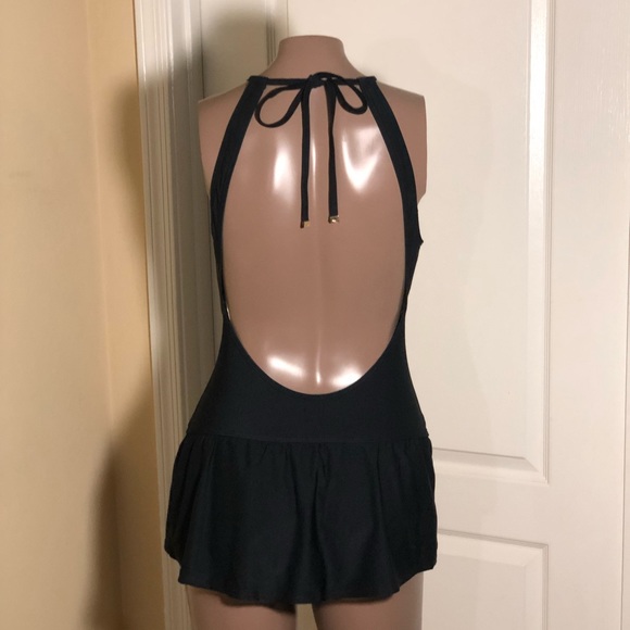 🔺SOLD🔺Kate S Plunge Crescent Bay Swim Dress Suit - Picture 4 of 5
